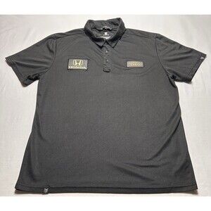 Honda Ganassi Racing Polo Shirt Mens XL Black Golf Marwin Sports Casual *READ